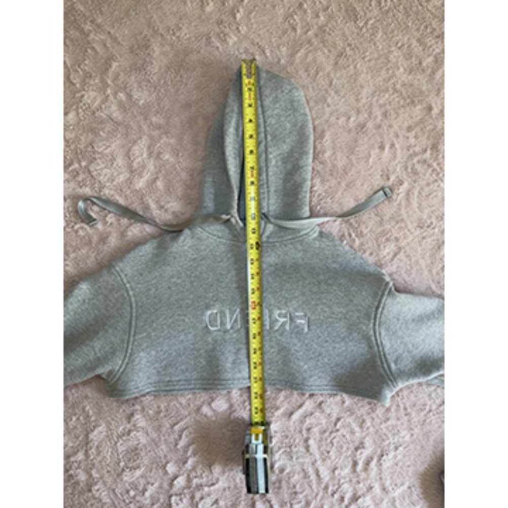 Grey Cropped sweatshirt KROST ZIP Limited Edition SUPPORT YOUR FRIENDS HOODIE - Picture 12 of 16